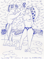 ADAM AND EVE OF MODERN DAYS -  Original Drawing