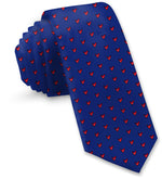 BRITTO® TIE - RED HEARTS ON BLUE