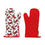 BRITTO® Oven Mitt & Potholder Set - Flying Hearts