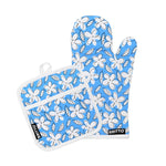 BRITTO® Oven Mitt & Potholder Set - Blue Flowers