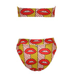 LIPS - Bikini Bandeau Top with Bottom