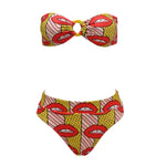 LIPS - Bikini Bandeau Top with Bottom